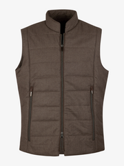 Vest zip Alcantara wool Brun