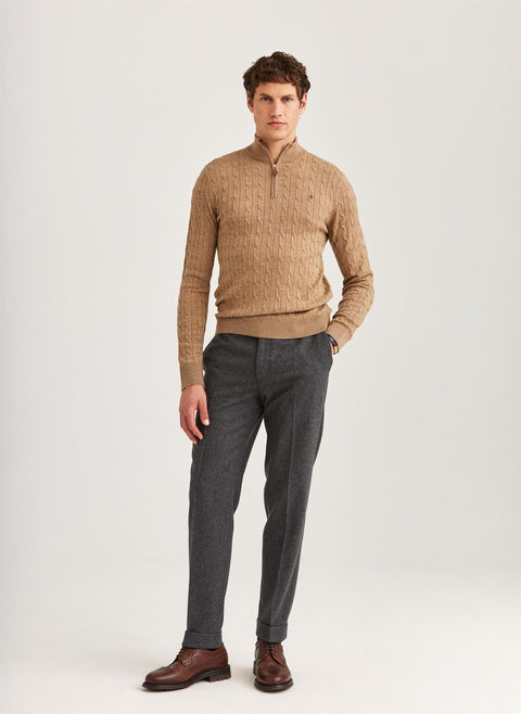 Merino Cable John Zip, 08 Camel