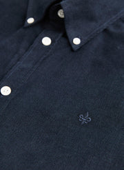 Douglas Cord Shirt Slim, Blue Mørkeblå