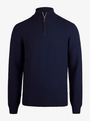 Textured Half Zip Marine