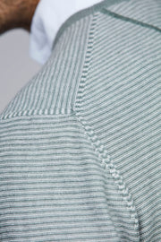 Crew Neck Micro stripe knit Grønn