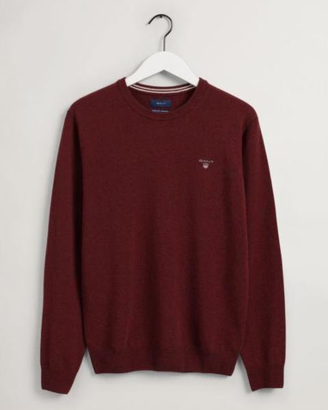 Superfine Lambswool Crew Burgunder