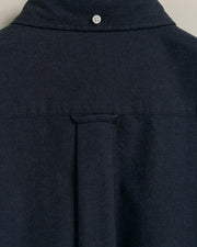 Flannel Melange Shirt Mørkeblå