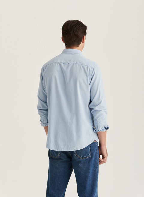 Summer Cord BD Shirt Lyseblå
