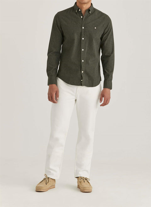 Watts Flannel shirt Oliven