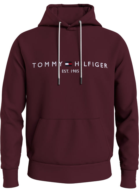 Tommy Logo Hoody Burgunder