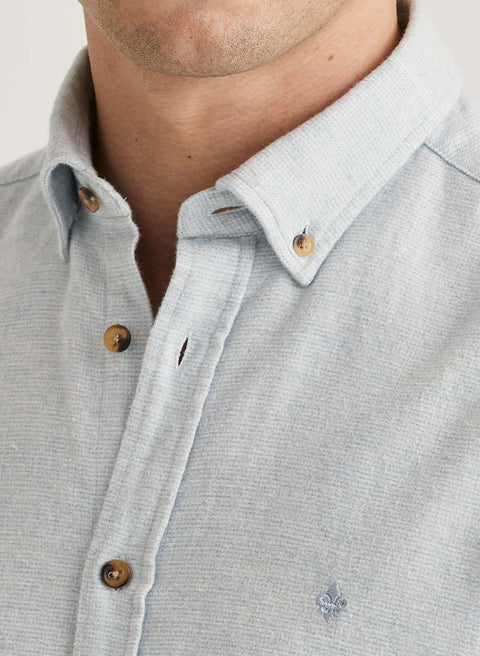 Flannel check shirt - slim fit Lyseblå