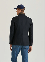Archie Flannel Suit Jacket Mørkeblå