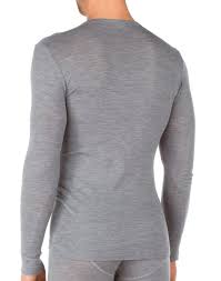Wool & Silk Shirt Long Sleeve Grå