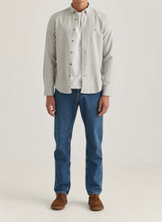 Flannel check shirt - slim fit Lysegrå