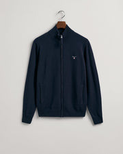 Superfine Lambswool Zip Cardigan Marine