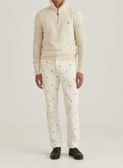 Newton Half Zip Off-White