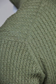 Half zip mini cable Knit Grønn