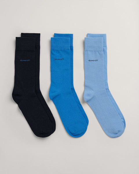 Soft Cotton Socks 3-Pack Blå