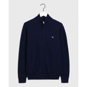 Superfine Lambswool Zip Cardigan Marine