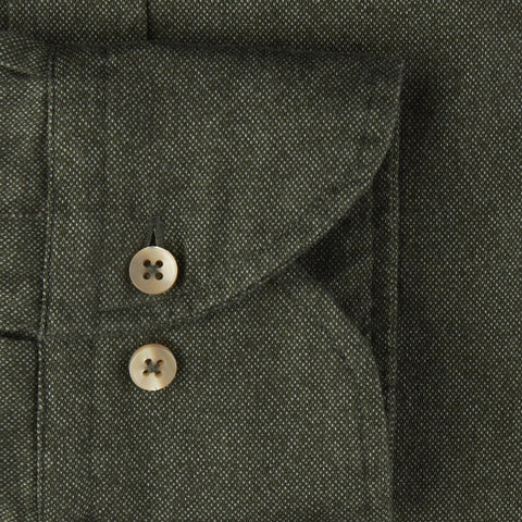 Fritidsskjorte fitted body Grønn