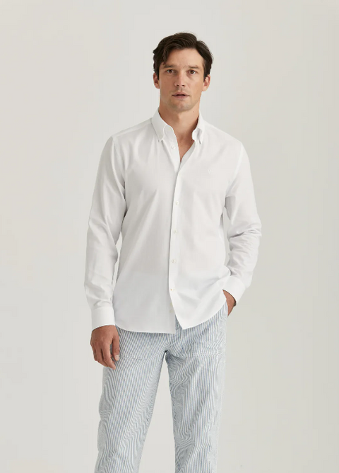 Pinpoint Oxford Shirt - Slim Hvit