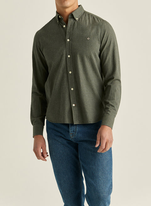 Watts Flannel Shirt Oliven