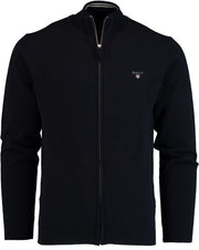 Superfine Lambswool Zip Cardigan Marine