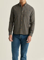 Multicheck Flannel Shirt Marine