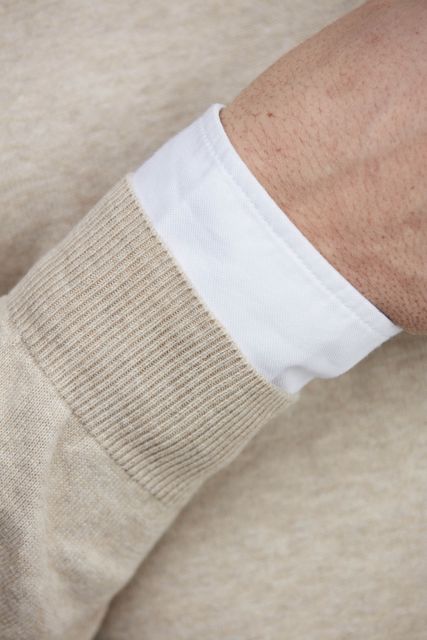 Cotton crew neck Sand