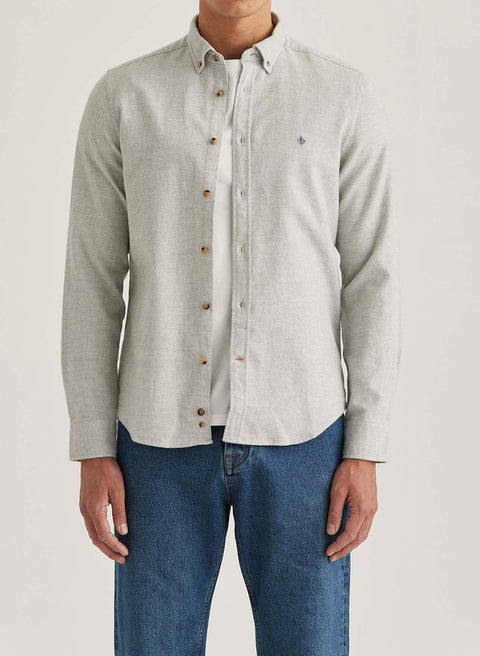Flannel check shirt - slim fit Lysegrå