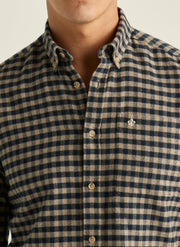 Multicheck Flannel Shirt Marine