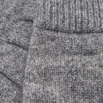 Knitted Wool Gloves Koksgrå