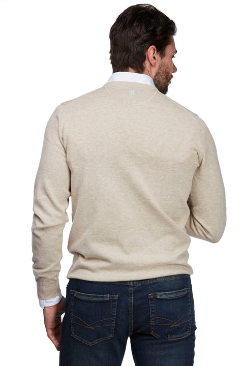 Cotton crew neck Sand