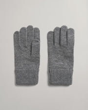 Knitted Wool Gloves Grå