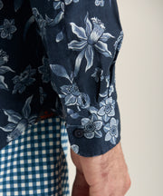 Florian Button Under Shirt Blå