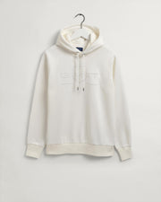 Tonal Archive Shield Hoodie Off-White