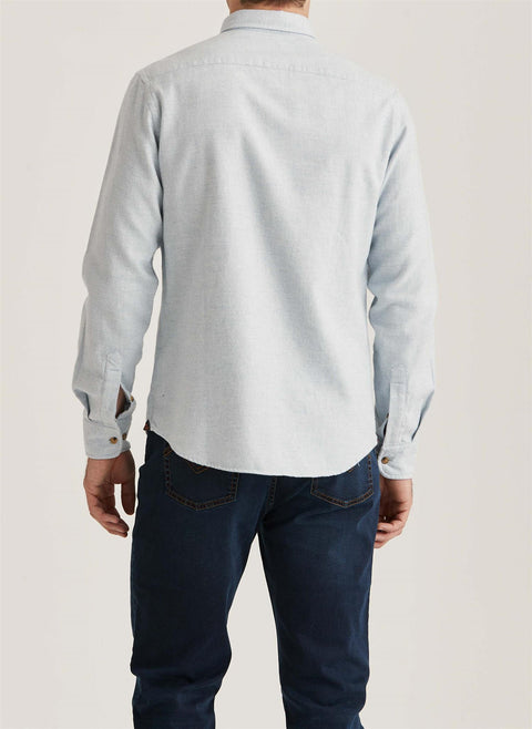 Flannel check shirt - slim fit Lyseblå