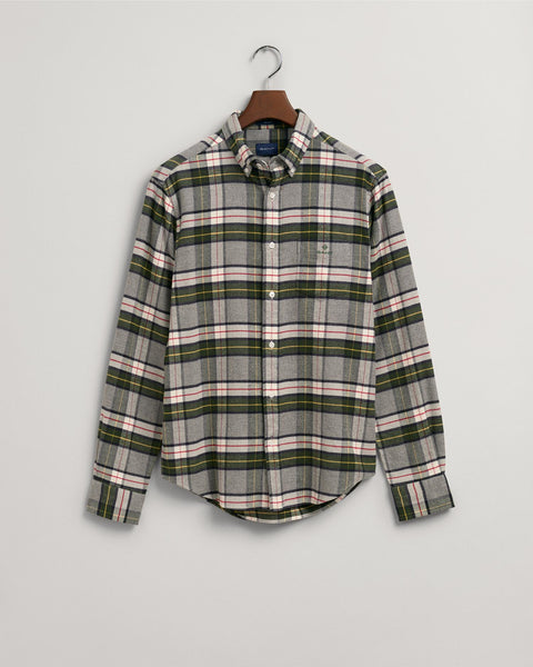 Flannel Check Shirt Grå