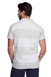 Striped Back Polo Off-White